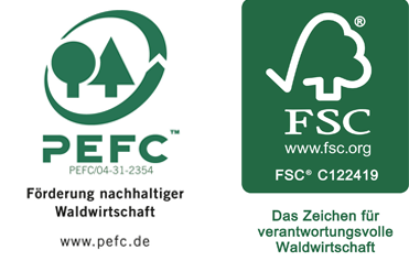 PEFC + FSC Zertifizierung PEFC + FSC Zertifizierung